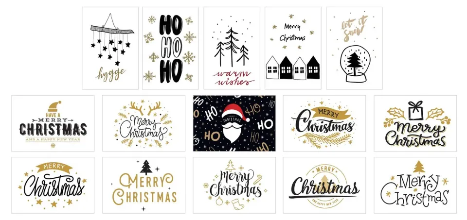 Edition Seidel 20667 kerstkaarten postkaarten set 30 stuks