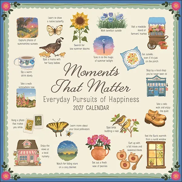 Sellers Publishing Moments That Matter 2027 wandkalender aquarel