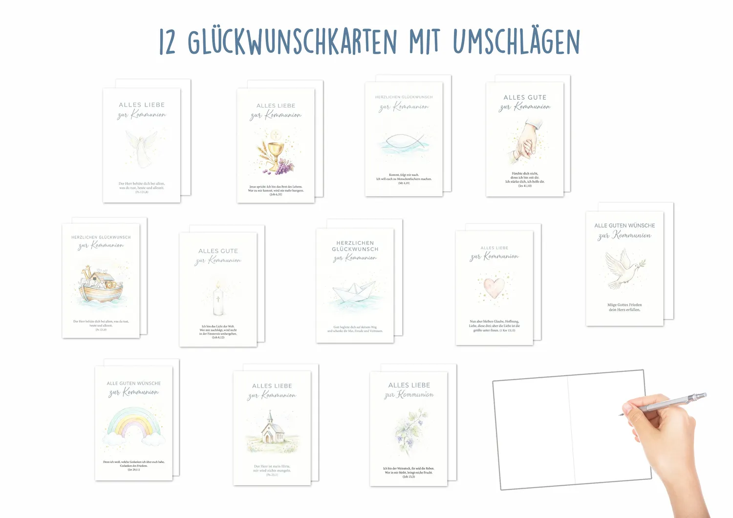 Edition Seidel 31757 communiekaarten set 12 met envelop