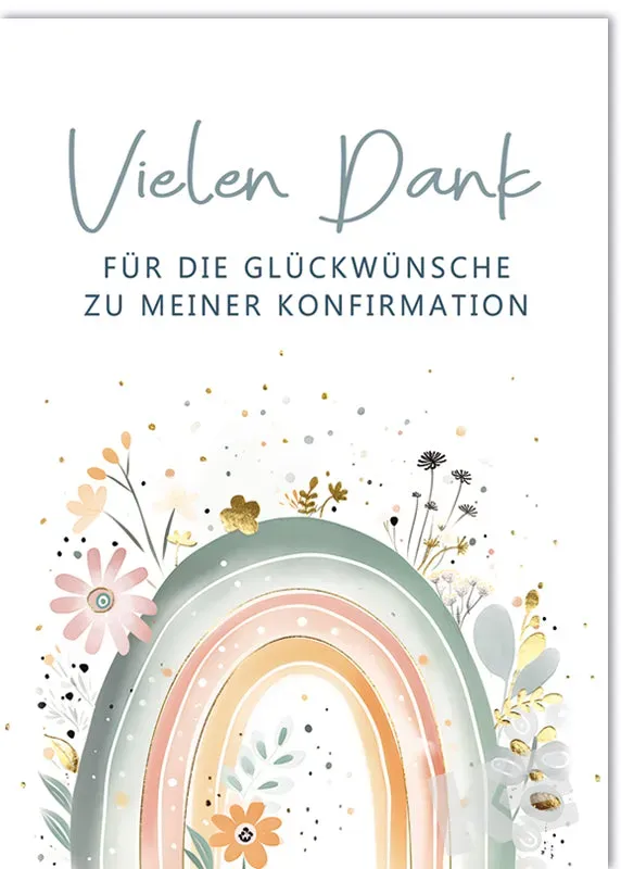 Kurt Eulzer 11-3613 bedankkaartjes confirmatie set van 5 regenboog