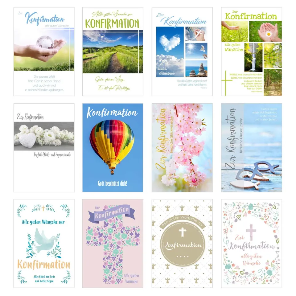 Edition Seidel 20508 confirmatiekaarten 24 stuks mix