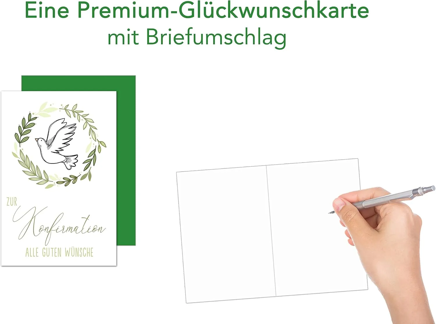 Edition Seidel Premium KF300 wenskaart confirmatie duif