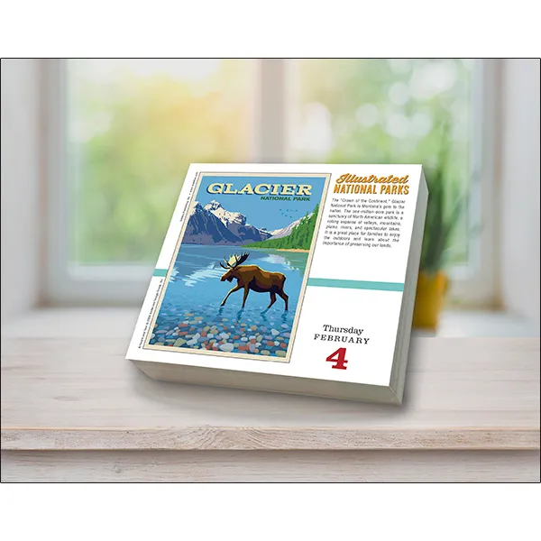Sellers Publishing Illustrated National Parks 2027 scheurkalender retro