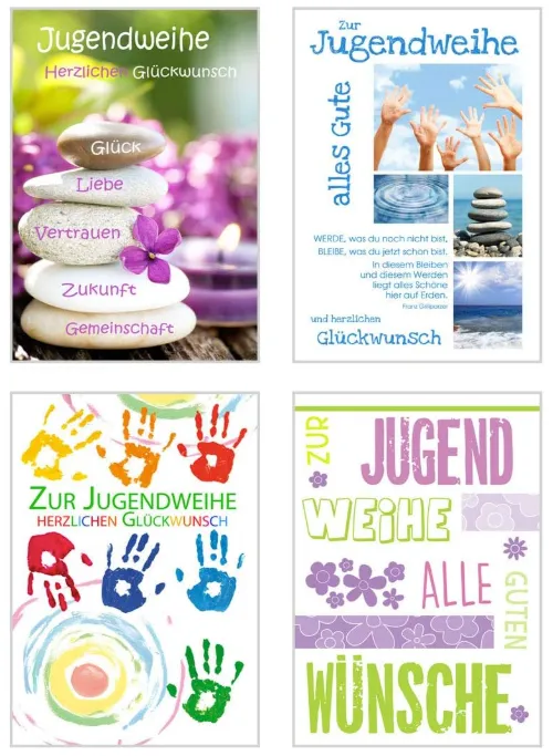 Edition Seidel 20525 jeugdwijding kaarten set 12 stuks mix