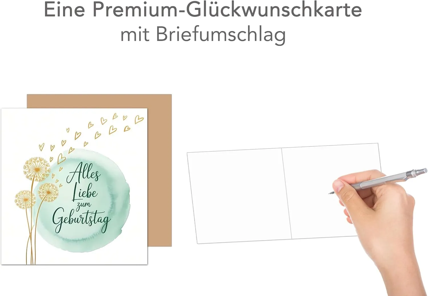 Edition Seidel Premium GQ497 SW025 verjaardagskaart met envelop wensen