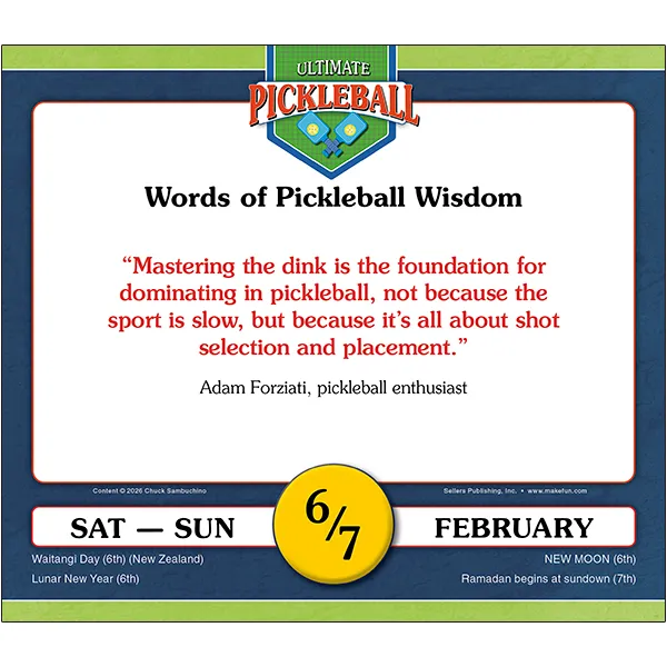 Sellers Publishing Ultimate Pickleball 2027 dagkalender