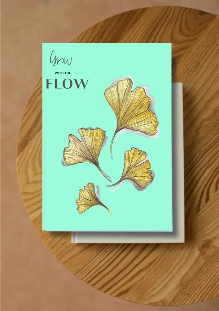 Blad & Beeld Grow with the flow kaart bemoediging