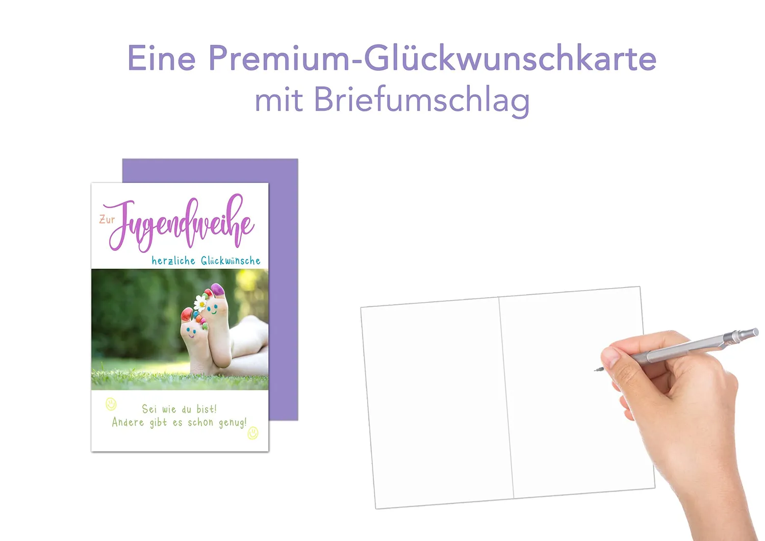 Edition Seidel Premium JW126 SW023 wenskaart jeugdwijding met envelop