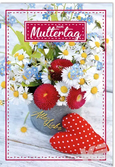 Kurt Eulzer 16-1109 moederdagkaart bloemenhart enkel