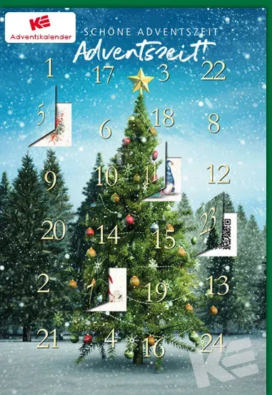 Kurt Eulzer 21-1062 adventskalender kaart kerstboom 1 stuk