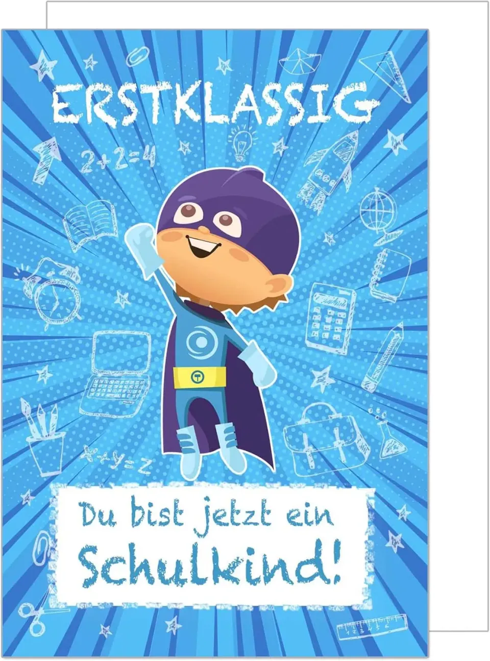 Edition Seidel Premium ES134 wenskaart comic eerste schooldag