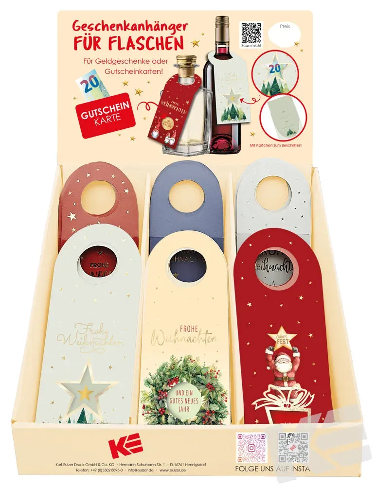 Kurt Eulzer 01-0728 flessenkaarten display 60 stuks 6 designs