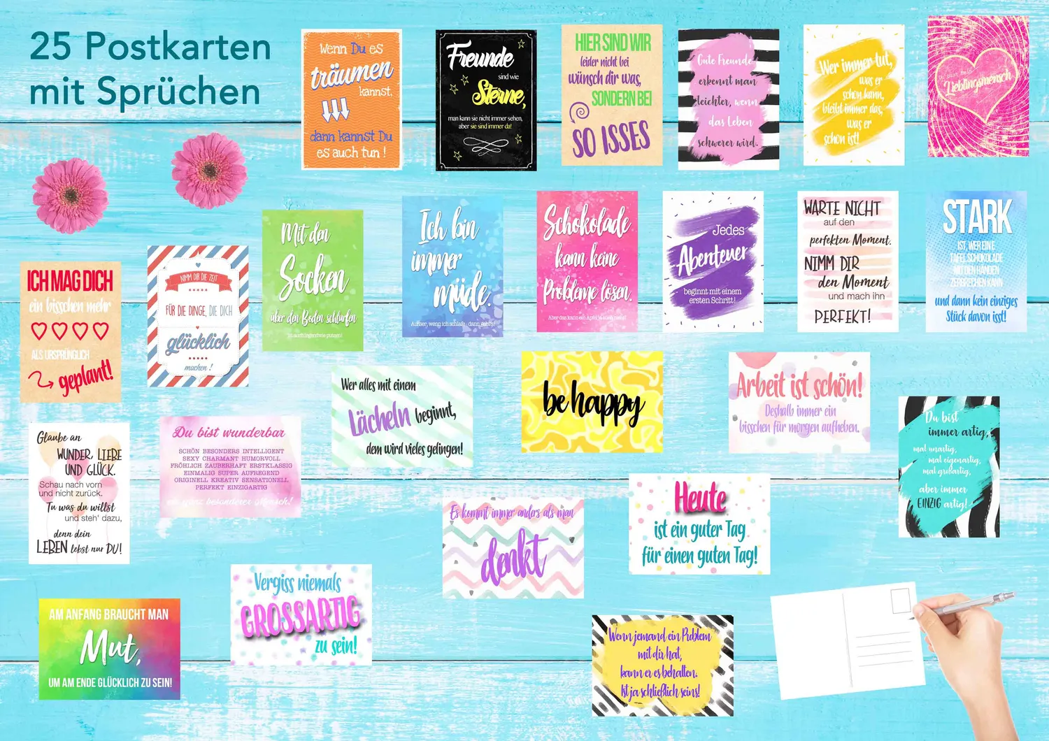 Edition Seidel Leben & Momente 20102 postkaarten set 25 spreuken