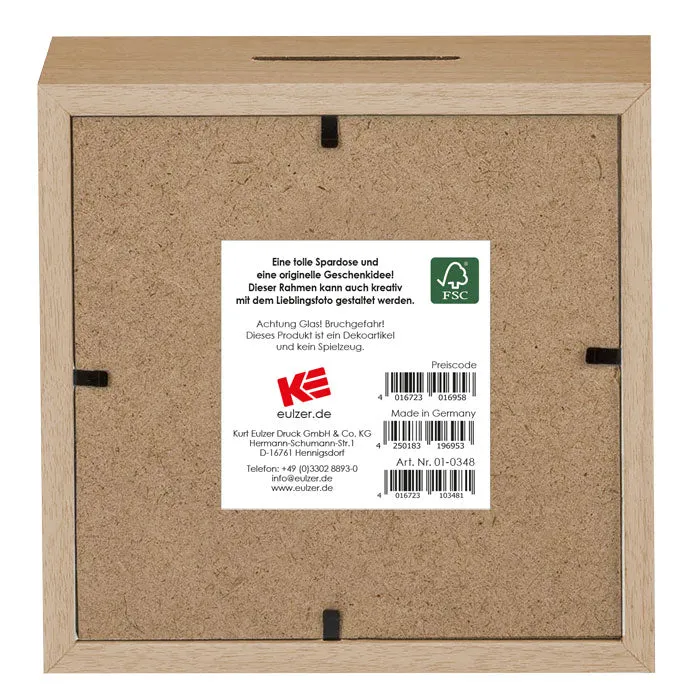 Kurt Eulzer 01-0348 spaarpot hout winterlandschap 11 cm