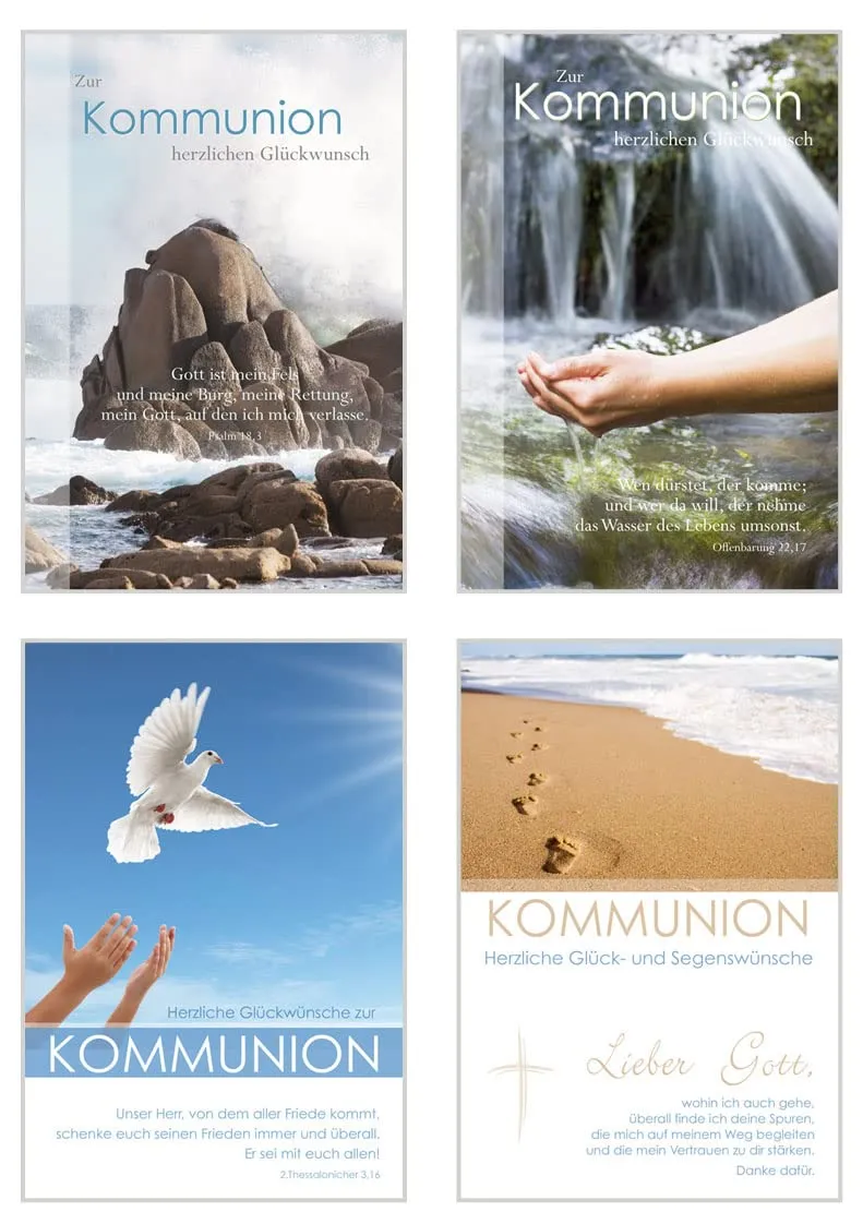 Edition Seidel communiekaarten set 12 stuks met enveloppen