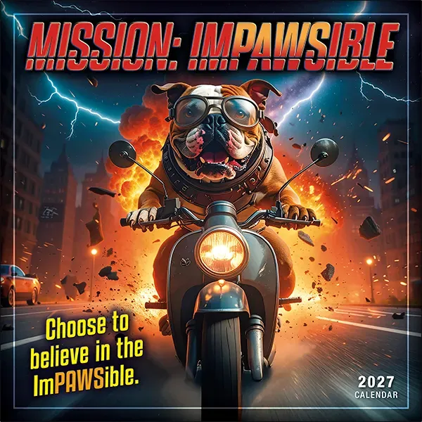 Sellers Publishing Mission ImPAWSible 2027 wandkalender honden