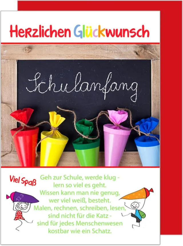 Edition Seidel ES114 Schoolkaart Eerste Schooldag met Envelop