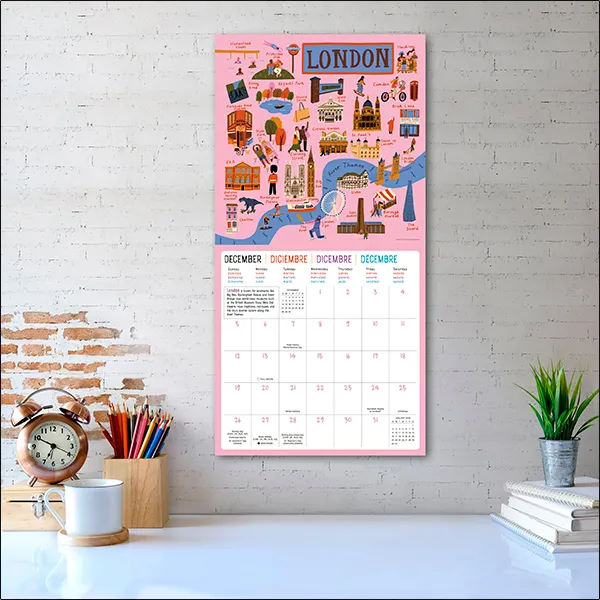 Sellers Publishing Drawn to Travel 2027 wandkalender steden