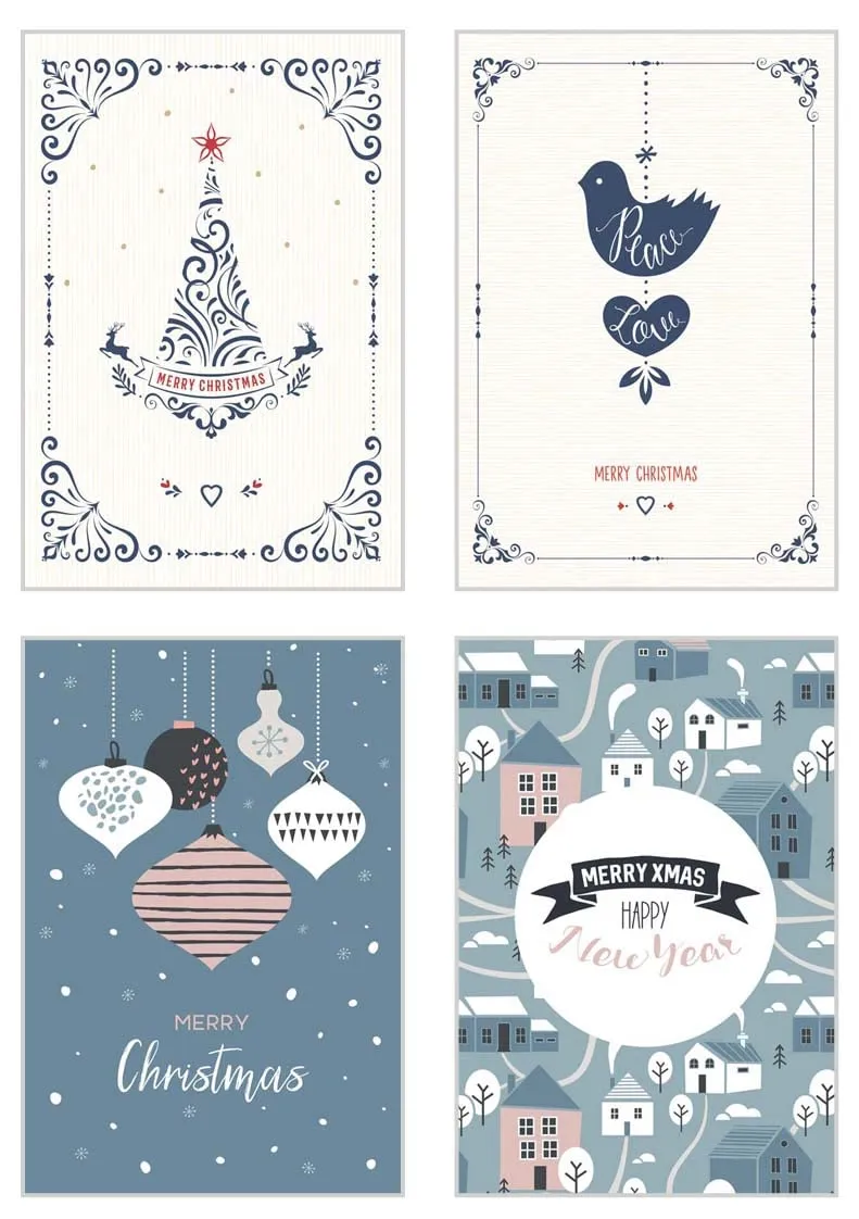 Edition Seidel 21785 kerstkaarten set 20 designer