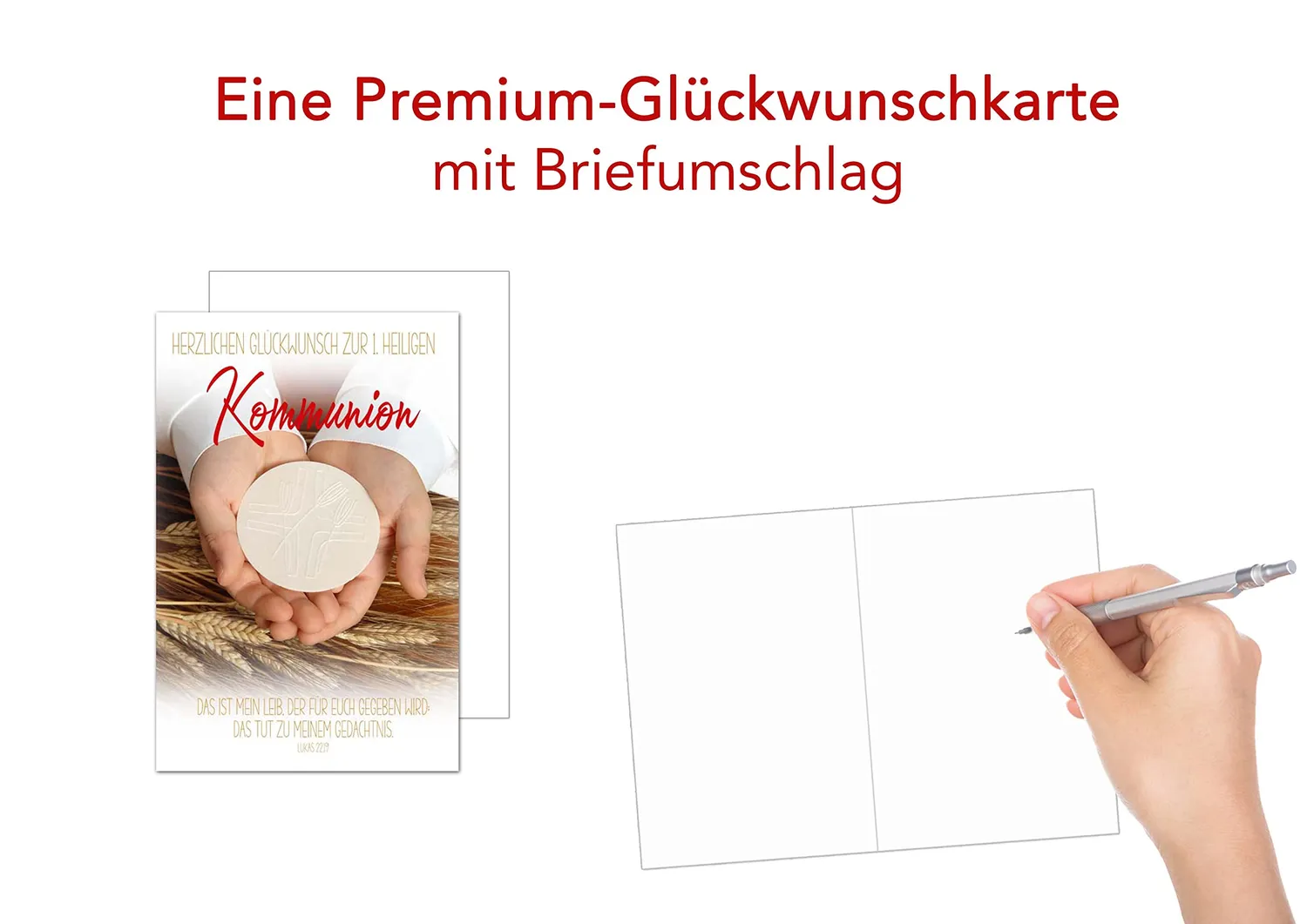 Edition Seidel KO269 SW022 communiekaart met envelop felicitatie