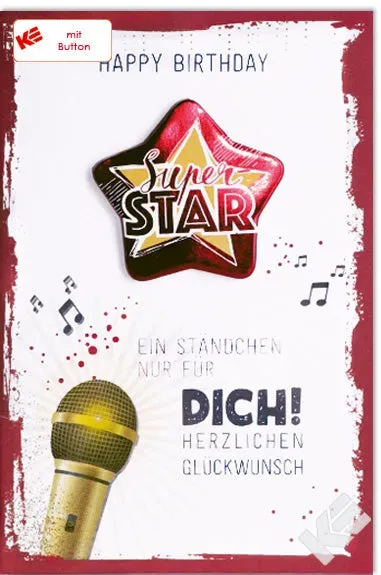 Kurt Eulzer 51-1229 kaart Super Star button