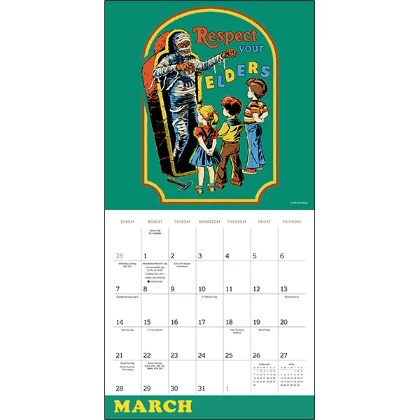 Sellers Publishing Twisted Nostalgia 2027 wandkalender