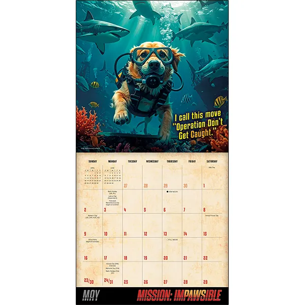 Sellers Publishing Mission ImPAWSible 2027 wandkalender honden