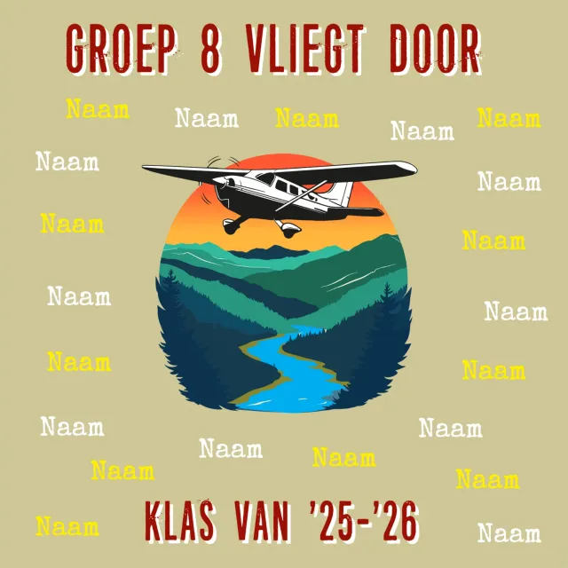 Gozi Groep 8 Uitvliegen stoeptegel afscheidscadeau