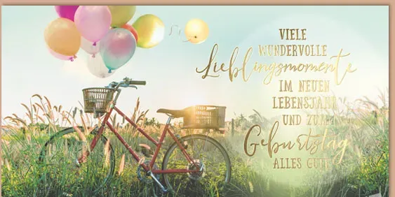 Kurt Eulzer Great Nature 51-5151 verjaardagskaart fiets