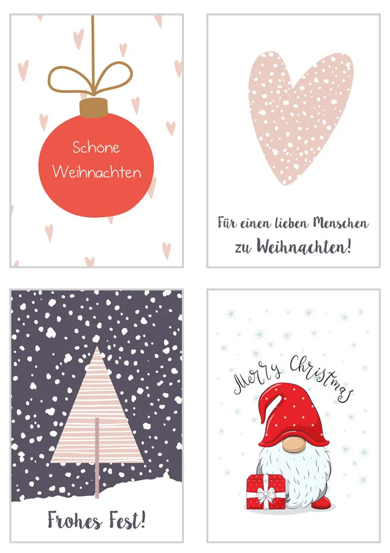 Edition Seidel 21109 kerstkaarten set 20 stuks met envelop luxe