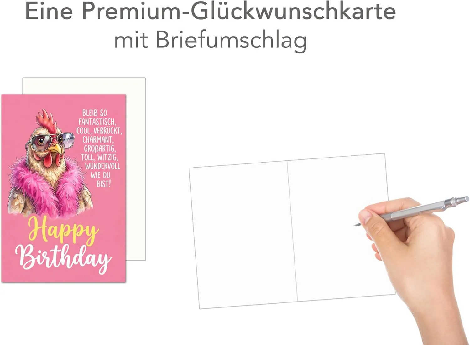 Edition Seidel G3848 Verjaardagskaart Kip Grappig met Envelop