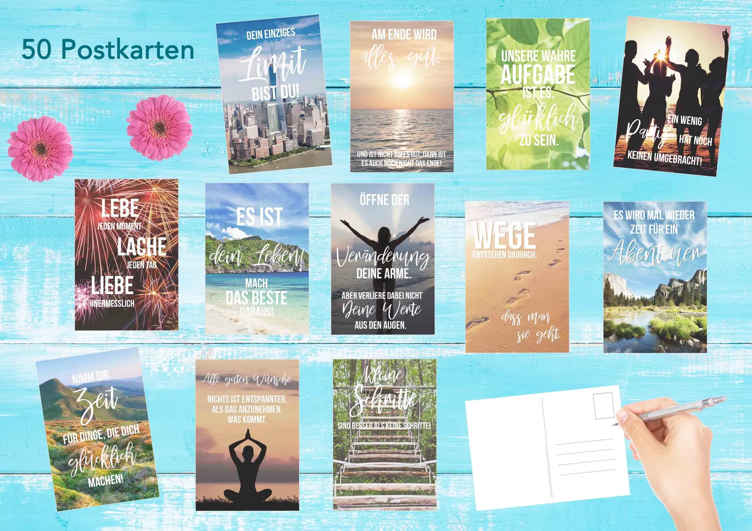 Edition Seidel Leben & Momente 20121 postkaarten set 50 spreuken