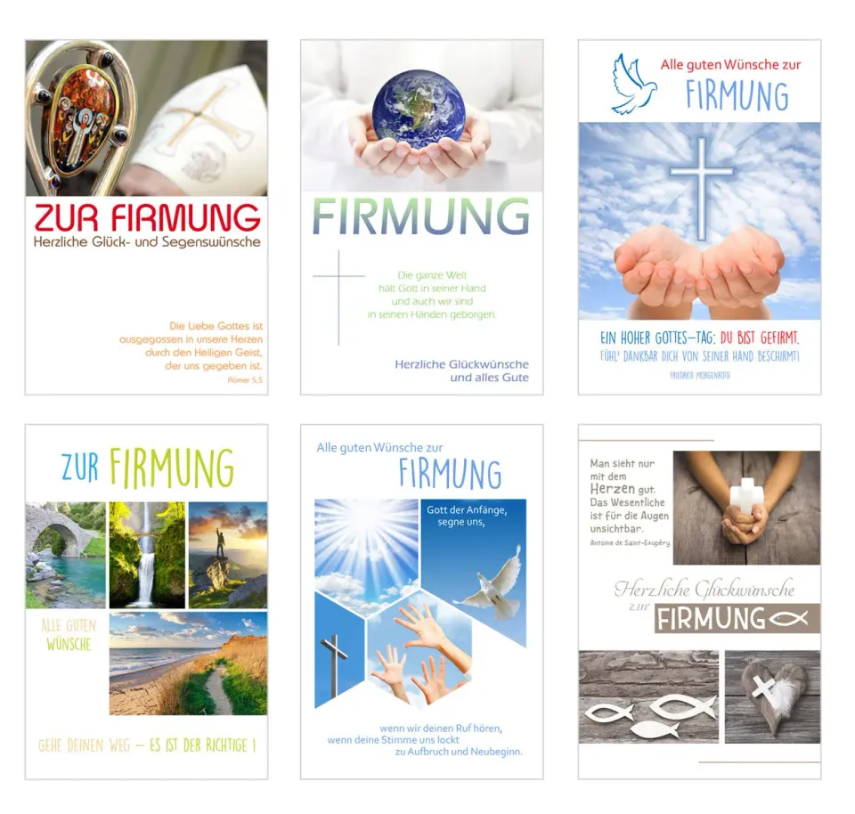 Edition Seidel 20175 Vormselkaarten Set van 6 met Envelop