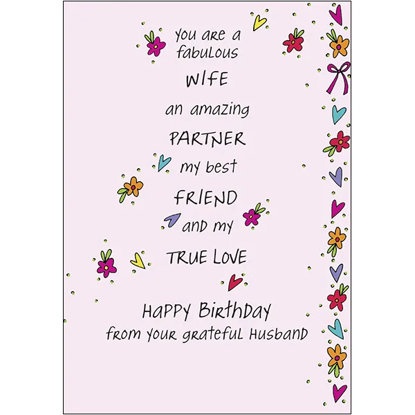 Sellers Publishing Birthday Wife B12326S verjaardagskaart 6 stuks vrouw