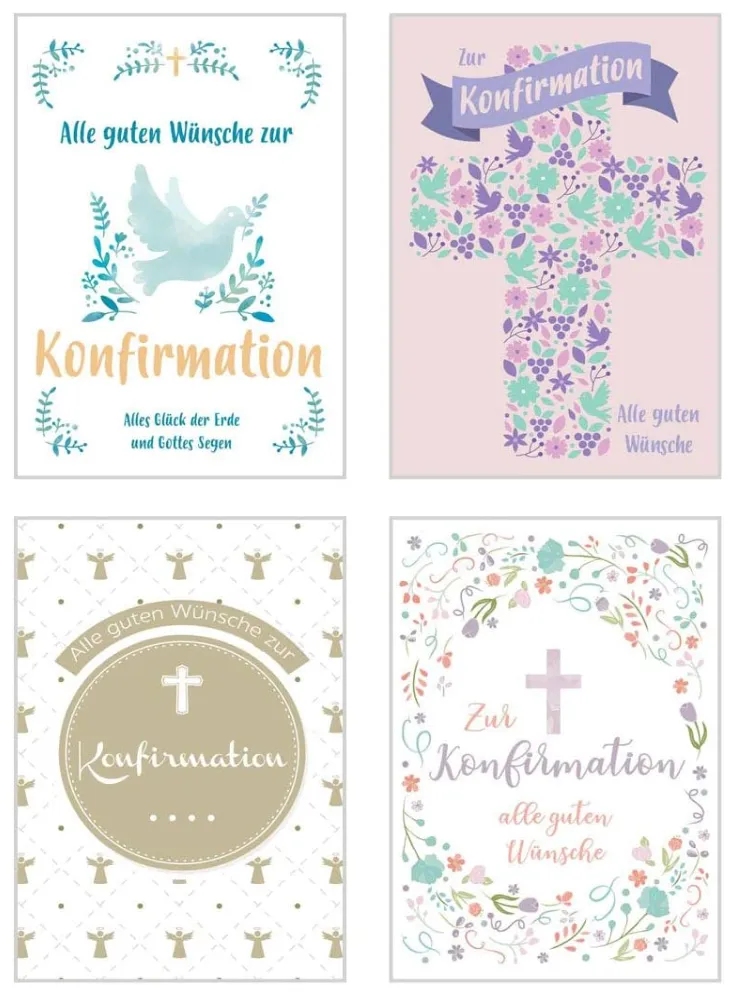 Edition Seidel Premium confirmatiekaarten 20507 wenskaarten set 12 stuks