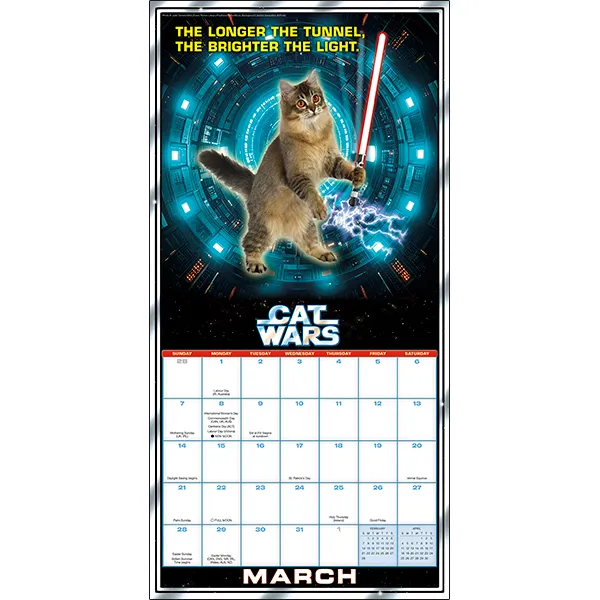 Sellers Publishing Cat Wars 2027 wandkalender katten