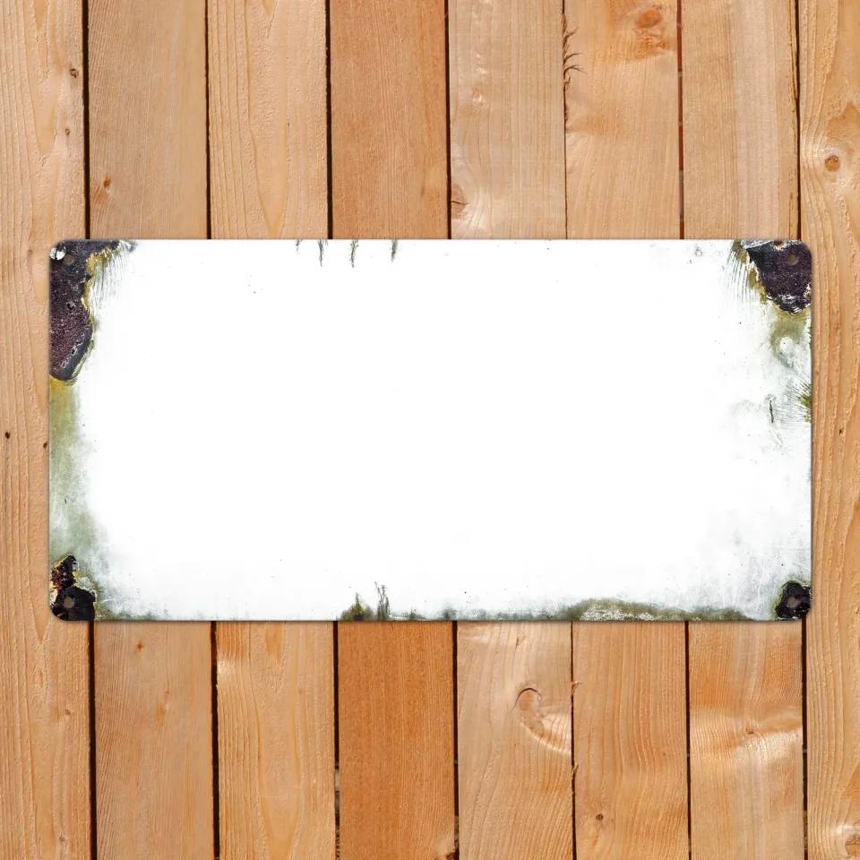 Gozi Roest Medium metalen bord 40x20cm met foto