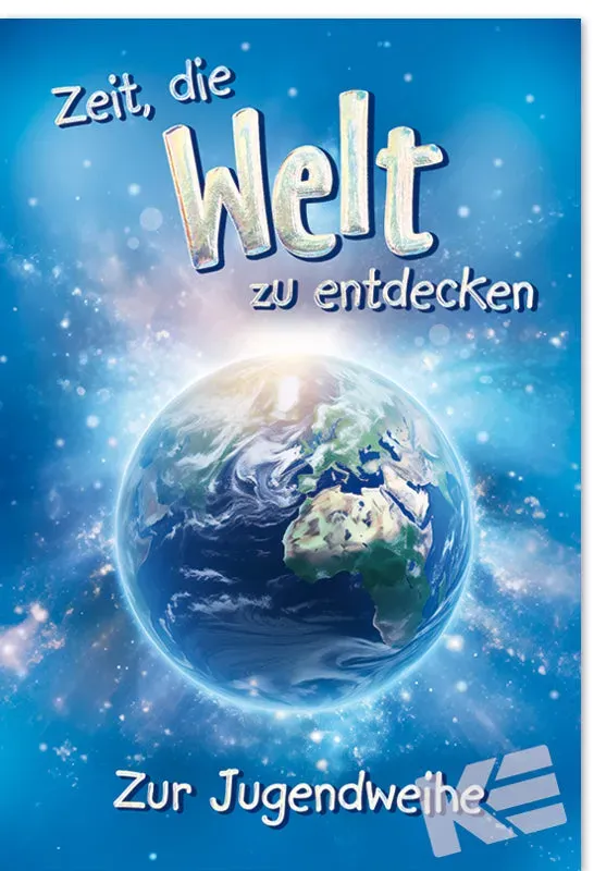 Kurt Eulzer 17-1160 wenskaart jeugdwijding wereldbol per stuk