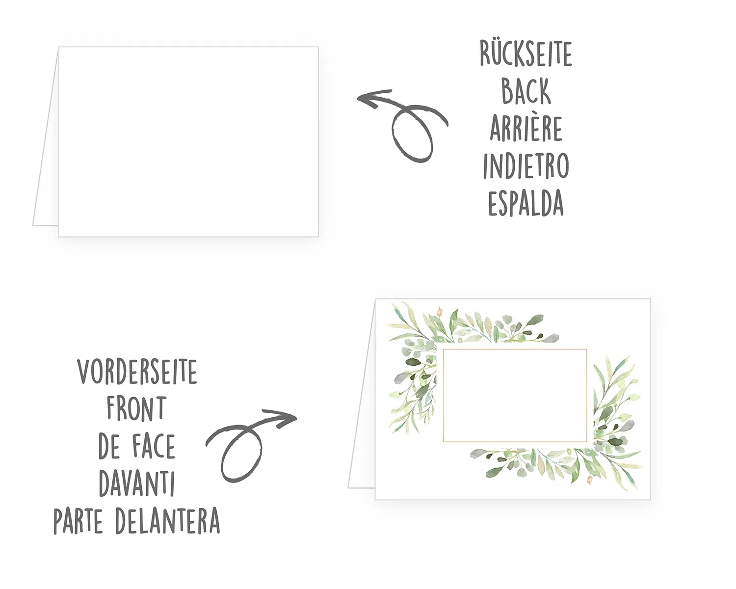 Edition Seidel Premium 22287 plaatskaartjes eucalyptus set 50