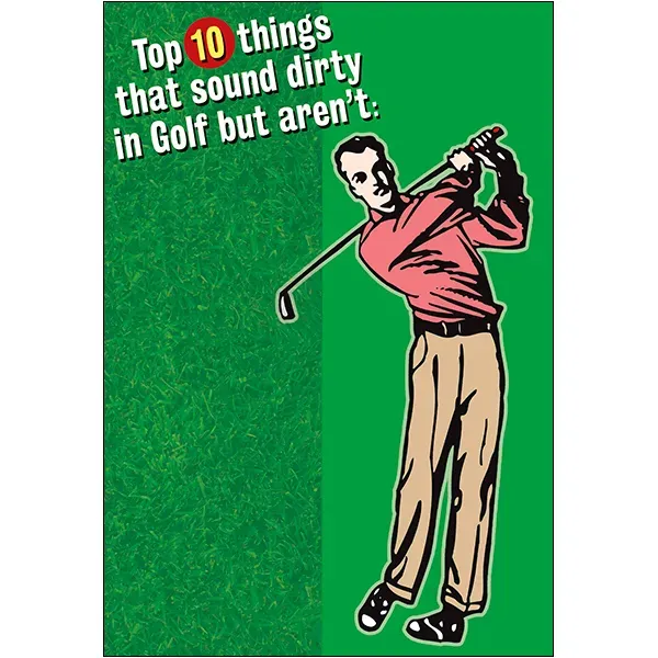 Sellers Publishing Birthday Humor B7351S verjaardagskaart 6 stuks golf