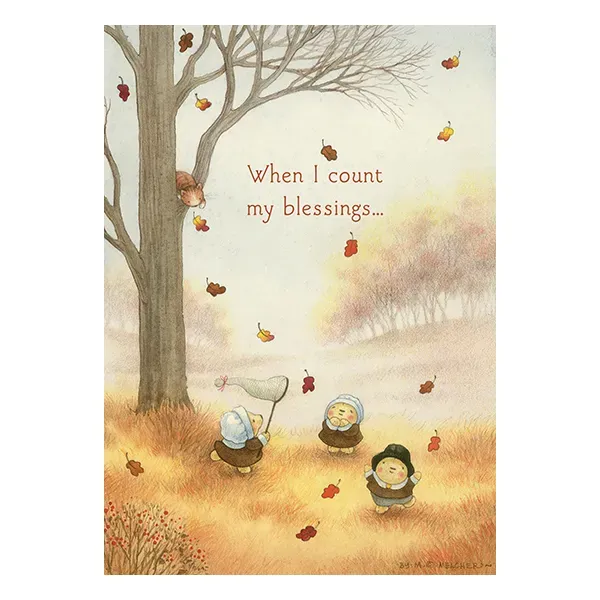 Sellers Publishing Thanksgiving TG3167A wenskaart 3 stuks dankbaar
