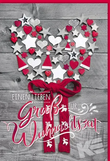 Kurt Eulzer 22-1306 kerstkaart met hart en strik