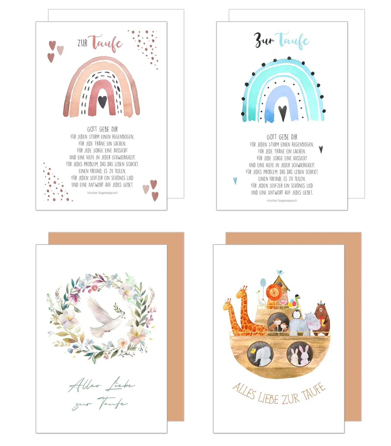 Edition Seidel SW026 doopkaarten set van 6 met envelop