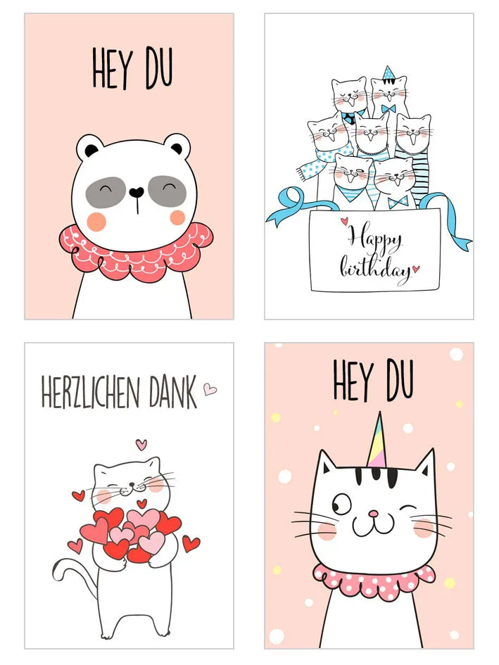Edition Seidel 20557 postkaarten 25 stuks dieren met spreuk