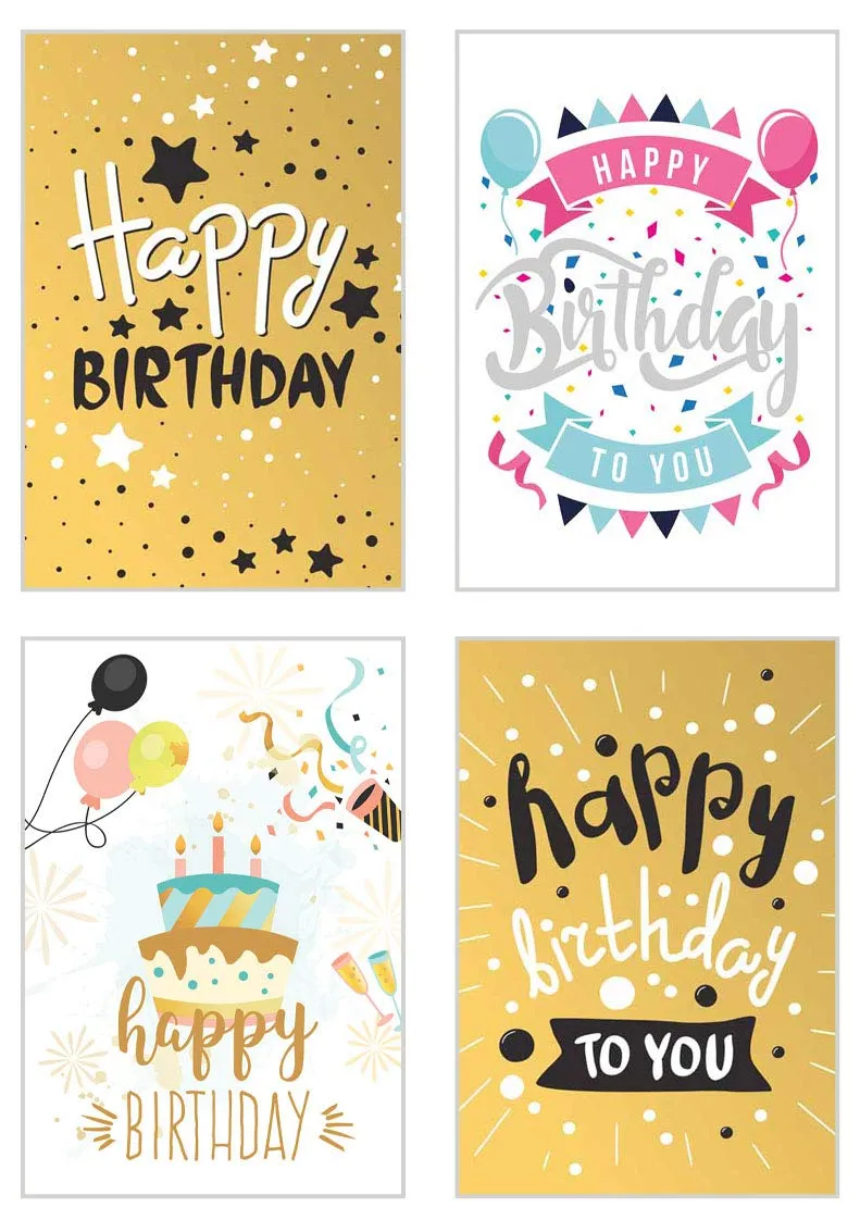 Edition Seidel 20538 verjaardagskaarten set 12 met envelop