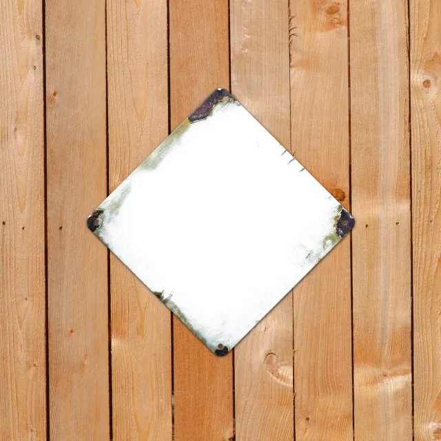 Gozi Roest Medium metalen bord 20x20cm ruit