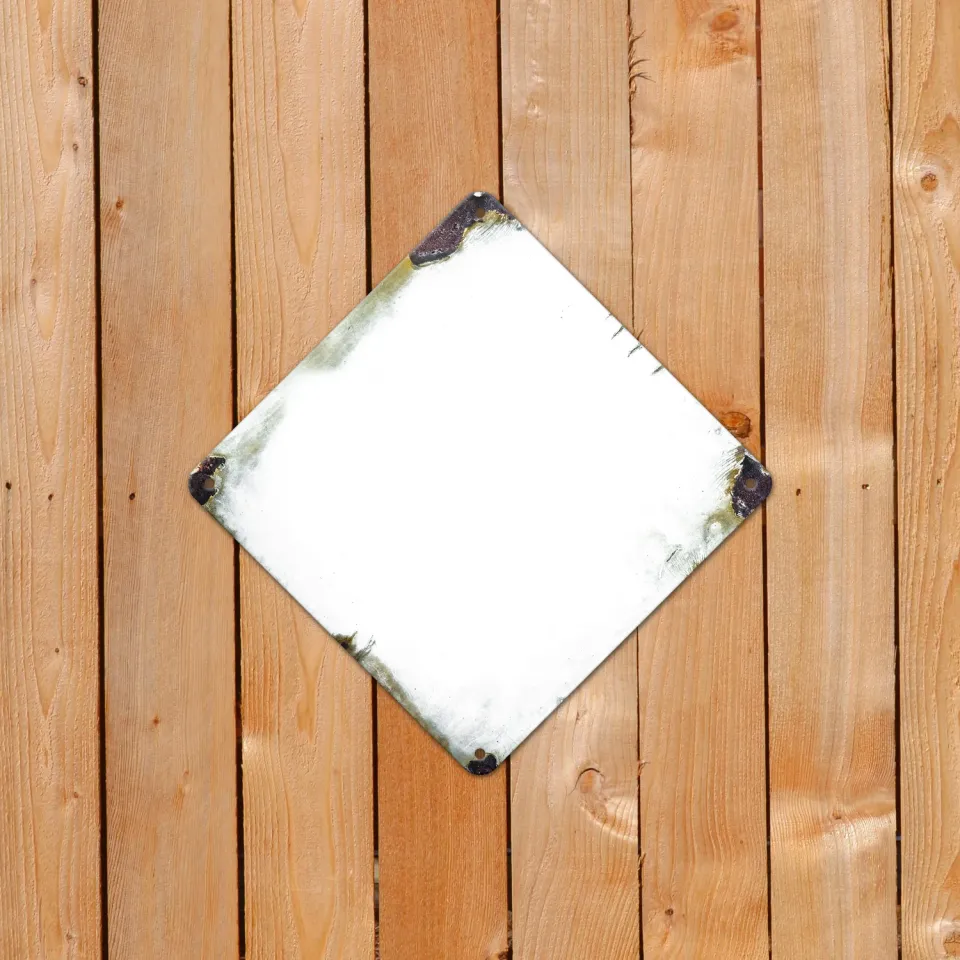 Gozi Roest Medium metalen bord 20x20cm ruit