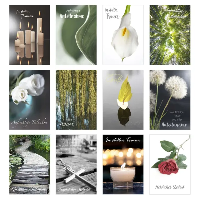 Edition Seidel 20196 rouwkaarten set 12 met envelop
