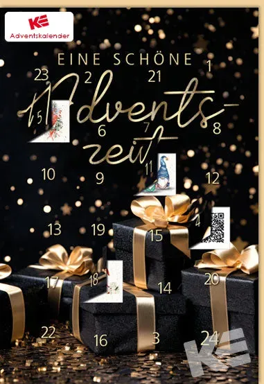 Kurt Eulzer 21-1065 adventskalender kaart 24 vakjes