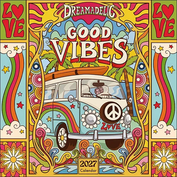 Sellers Publishing Dreamadelic 2027 wandkalender retro